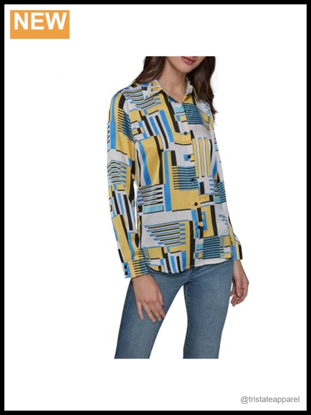 Oversized Button Down Shirt Floral Print Long Sleeve Blouse Women's